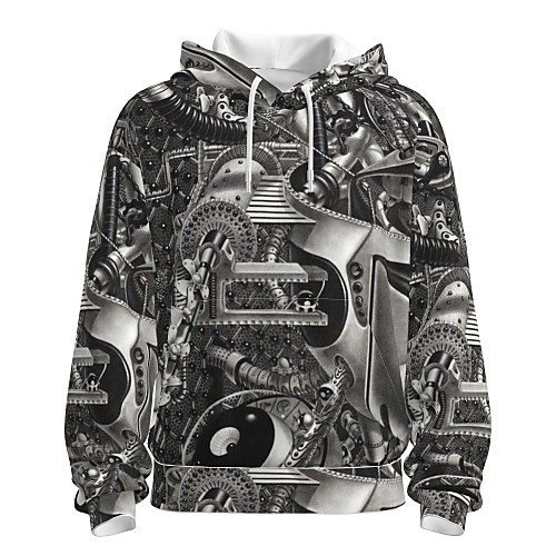 

Men's Pullover Hoodie Sweatshirt Print Graphic 3D Front Pocket Hooded Daily 3D Print 3D Print Casual Hoodies Sweatshirts Long Sleeve Dark Gray