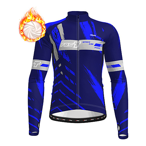 

21Grams Men's Long Sleeve Cycling Jacket Winter Fleece Yellow Blue Orange Bike Jacket Top Mountain Bike MTB Road Bike Cycling Thermal Warm Fleece Lining Breathable Sports Clothing Apparel / Stretchy