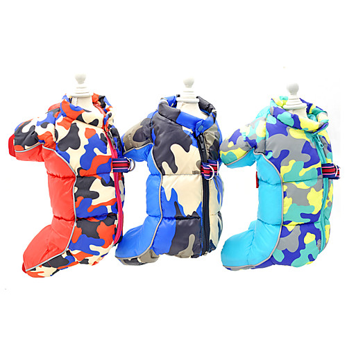 

Dog Cat Coat Jacket Solid Colored Classic Outdoor Winter Dog Clothes Puppy Clothes Dog Outfits Warm Yellow Red Blue Costume for Girl and Boy Dog Polyster XS S M L XL XXL