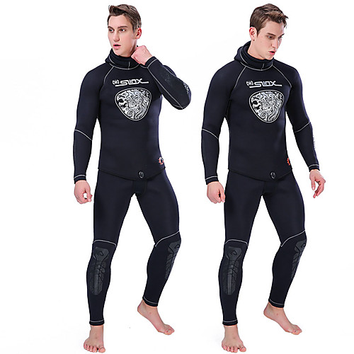 

SLINX Men's Full Wetsuit 5mm SCR Neoprene Diving Suit Thermal Warm Long Sleeve Hooded - Swimming Diving Surfing Patchwork Spring & Fall Winter / Stretchy