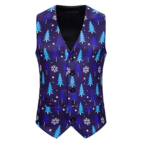 

Christmas Trees Cosplay Costume Men's Adults' Christmas Christmas Christmas Polyester Vest