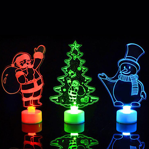 

Creative Colorful Luminous Christmas Tree Decorations Christmas Snowman Santa Claus Nightlight Gifts Christmas Decorations
