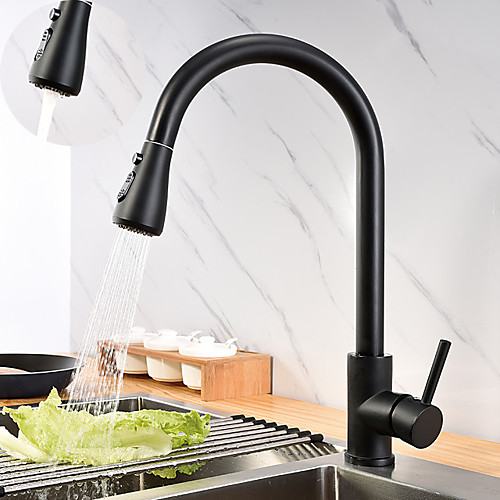 

Kitchen faucet - Single Handle One Hole Painted Finishes Pull-out / ­Pull-down / Tall / ­High Arc Centerset Contemporary Kitchen Taps / Brass