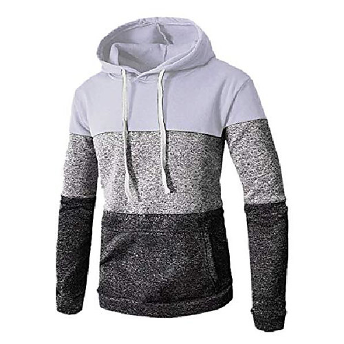 

hoodies for men,men's winter patchwork slim fit hooded sweatshirt casual pullover blouse zulmaliu (blue,xl)