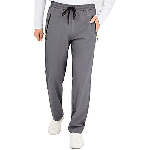 

men's hiking pants quick-dry waterproof lightweight sweatpants with zipper pockets