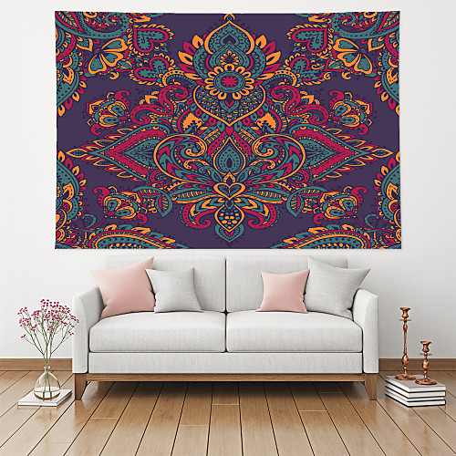 

Wall Tapestry Art Decor Blanket Curtain Hanging Home Bedroom Living Room Decoration Polyester Damask Pattern