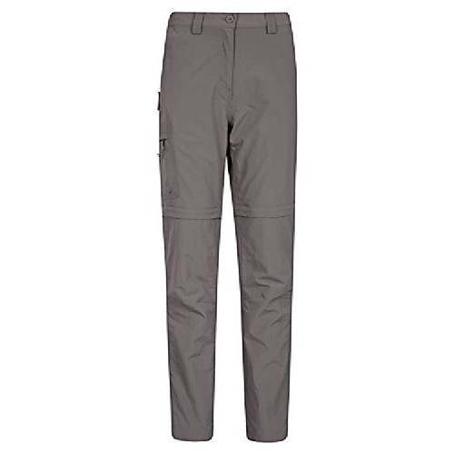

womens zip off hiking pants - uv protection grey 4
