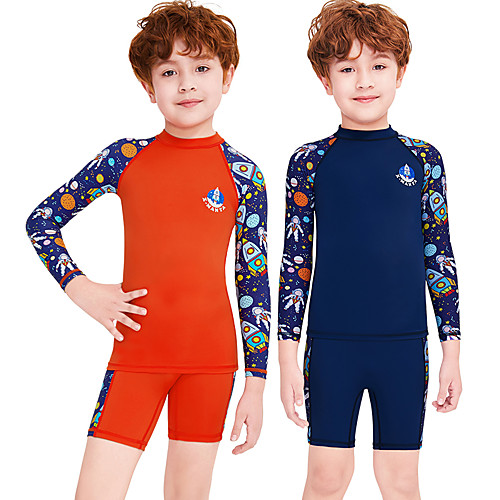 

Boys' Rash Guard Dive Skin Suit Diving Suit Breathable Quick Dry Long Sleeve Swimming Surfing Water Sports Patchwork Summer / Stretchy / Kid's