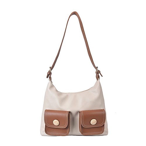 

Women's Bags PU Leather Tote Zipper Plain Daily Outdoor 2021 Tote Handbags Black Brown Beige