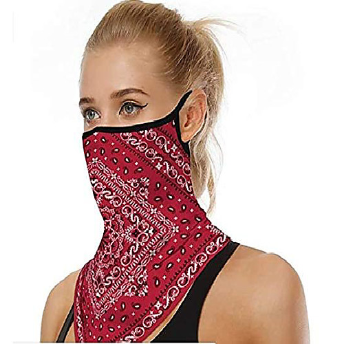 

unisex bandana face mask reusable washable cycling fabric cloth face covering and dust protection mask neck gaiter women men (9 blue floral)