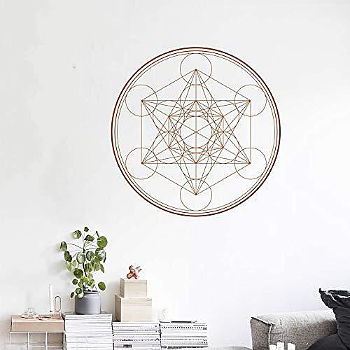 

Geometric Circular Hexagonal Composite Cube Pattern Yoga Studio Creative Decorative Wall Stickers 4242CM