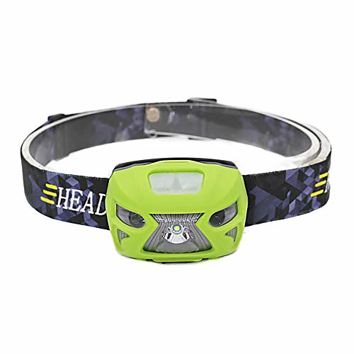 

led headlamp waterproof rechargeable induction led headlamp outdoor fishing flashlight torch perfect for runners, lightweight, waterproof, adjustable headband green