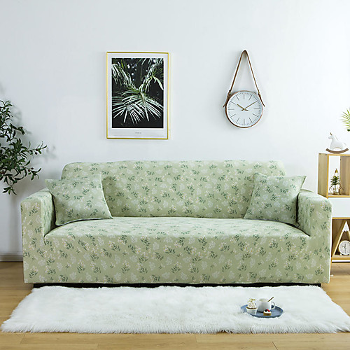 

Green Lavender 1-Piece Sofa Cover Couch Cover Furniture Protector Soft Stretch Slipcover Spandex Jacquard Fabric Super Fit for 1~4 Cushion Couch and L Shape Sofa,Easy to Install(1 Free Cushion Cover)