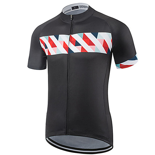 

21Grams Men's Short Sleeve Cycling Jersey Black Solid Color Bike Jersey Top Mountain Bike MTB Road Bike Cycling UV Resistant Breathable Quick Dry Sports Clothing Apparel / Stretchy