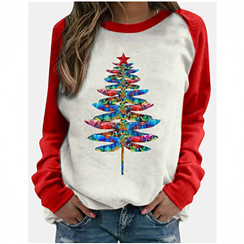 

Women's Pullover Sweatshirt Graphic Christmas Daily Casual Christmas Hoodies Sweatshirts Red Green