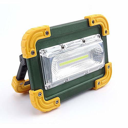 

portable outdoor camping glare light usb rechargeable rainwater emergency lighting red and blue flashing signal light (color : green)