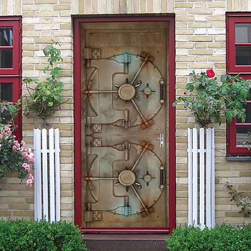 

Imitation Safe Self-adhesive Creative Door Stickers For Living Room DIY Decorative Home Waterproof Wall Stickers
