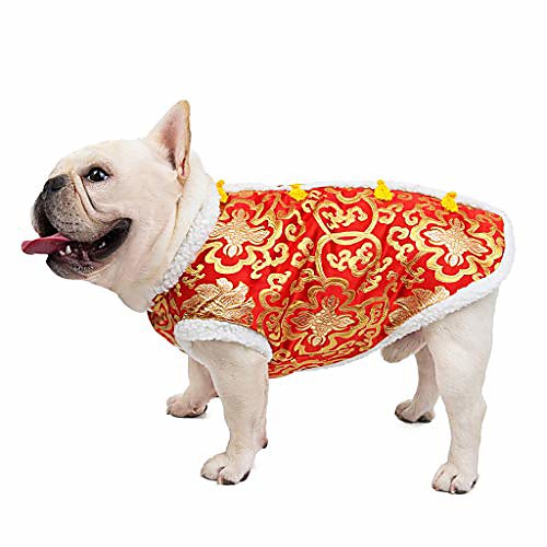 

pet clothes autumn and winter thickened chinese new year costume dog clothes pet clothes coat costume sweater vest pet christmas clothes lovely dog warm sweater vest holiday outwear apparel