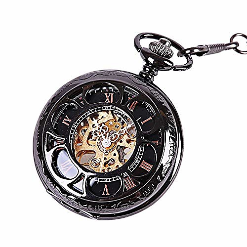 

pocket watch petal hollow classical sculptured mechanical pocket watch vintage pocket watch with chain for men women watches