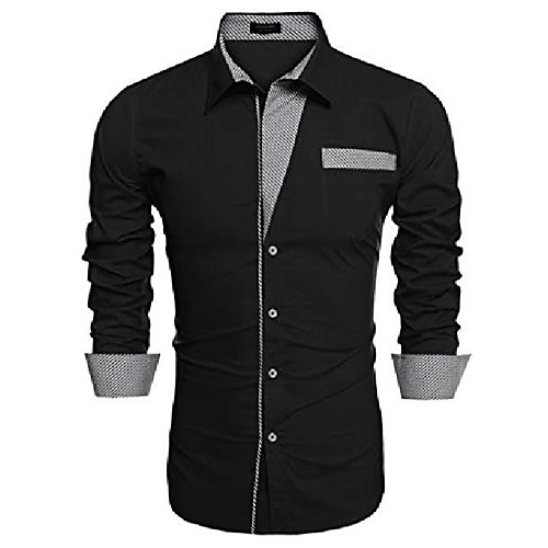 

men's fashion print dress shirt casual button down shirts (3xl, black1)