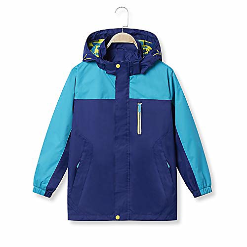 

boys' lightweight rain jacket quick dry waterproof hooded coat