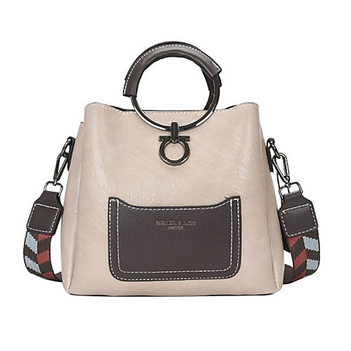 

Women's Bags PU Leather Top Handle Bag Zipper Daily Outdoor Handbags Baguette Bag MessengerBag Black Blue Red Yellow