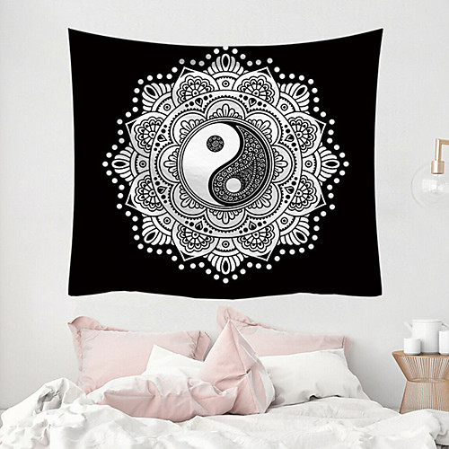 

Tai Chi Mandala Bohemian Wall Tapestry Art Decor Blanket Curtain Hanging Home Bedroom Living Room Dorm Decoration Boho Hippie Indian Polyester Psychedelic Floral Flower Lotus