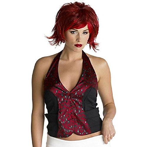 

razor pixie wig burgundy/red