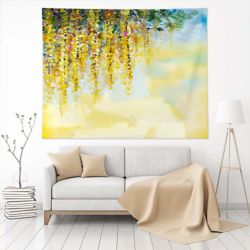 

Wall Tapestry Art Deco Blanket Curtain Picnic Table Cloth Hanging Home Bedroom Living Room Dormitory Decoration Polyester Fiber Abstract Modern Color Oil Painting Golden Violet