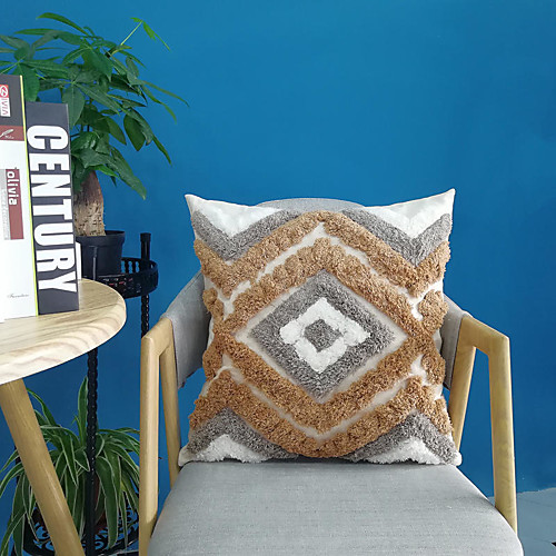 

Cushion Cover Cotton Crude Canvas cluster Velvet Pillow Case Cover Stereoscopic Plush Pillow Case Cover Living Room Bedroom Sofa Cushion Cover