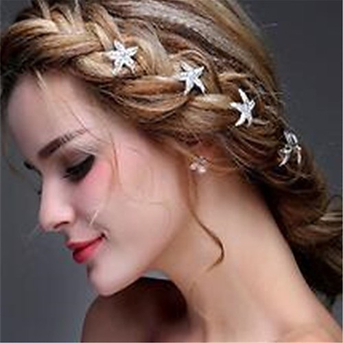 

Rhinestone / Alloy Headpiece / Hair Pin with Rhinestone 6pcs Wedding Headpiece