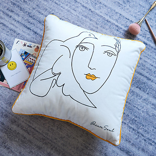 

Northern Europe Simple Peace Dove Style Pillow Case Cover Living Room Bedroom Sofa Cushion Cover Modern Sample Room Cushion Cover