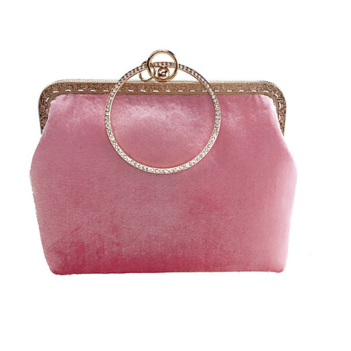 

Women's Bags Corduroy Top Handle Bag Crystals Chain Plain Date 2021 Handbags Wine Black Red Blushing Pink