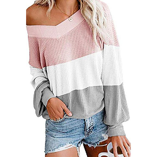 

sweaters for women v neck pullover long sleeve tunic scalloped hemline soft fashionable maternity clothes easy wearing comfy sweatertops for date pink s