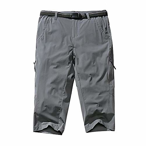 

women's upf 50 sun protection outdoor shorts lightweight workout running jogger golf capri pants,2151,grey,28