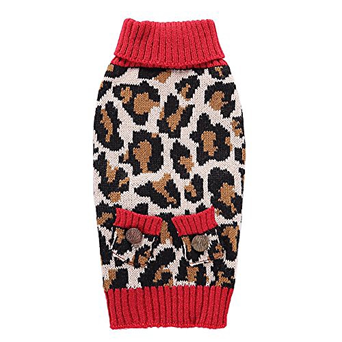 

pet sweater winter autumn warm clothing small dog cat leopard clothing puppy apparel coat