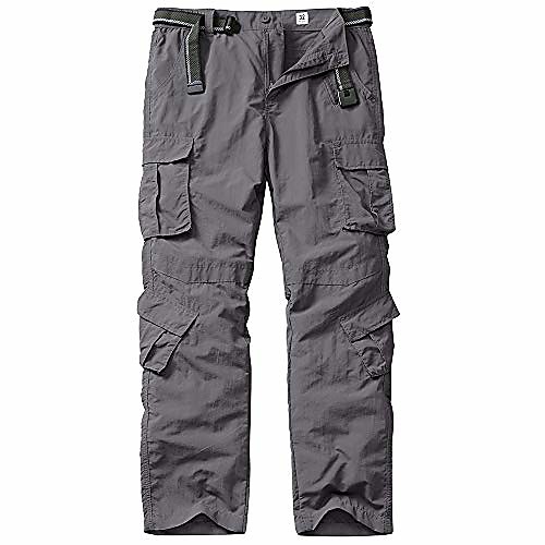 

fulture direct men's outdoor casual quick drying hiking cargo pants with 8 pockets,grey,36