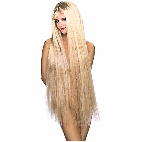 

adult costume wig, blonde, 38-inch