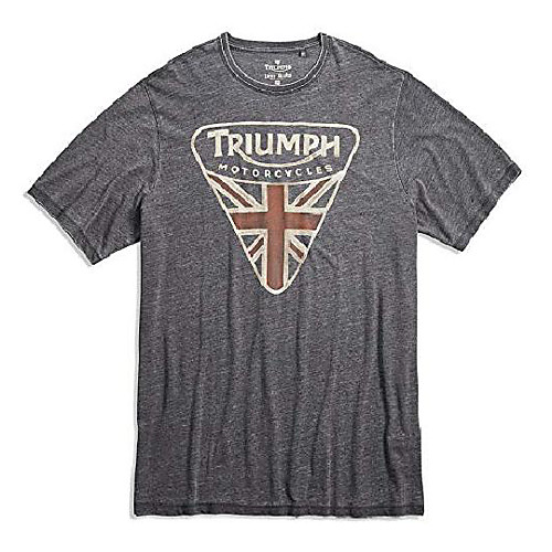 

men's big & tall triumph motorcycle british flag badge (4x-large tall, black)