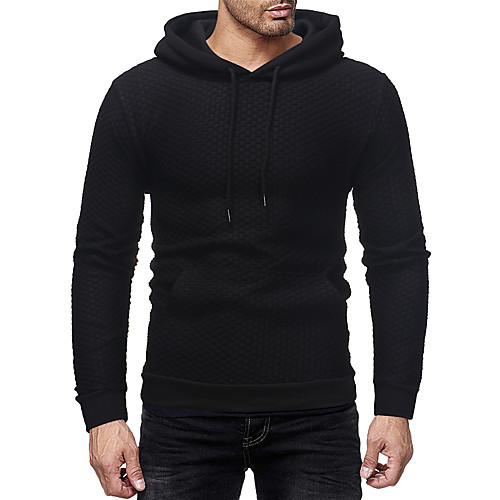 

Men's Hoodie Solid Colored Hooded Casual Hoodies Sweatshirts Black Dark Gray Beige
