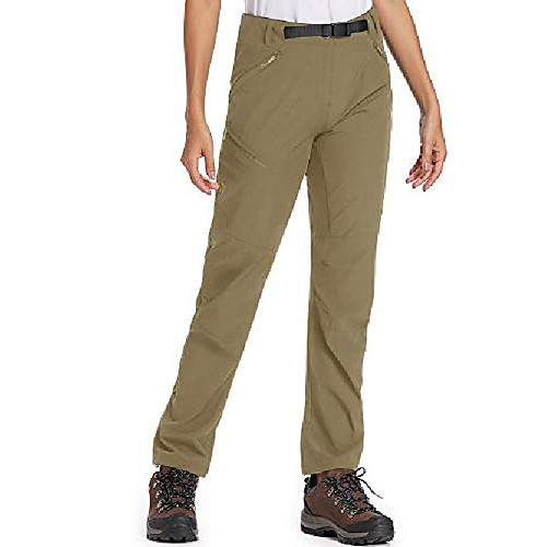 

women's hiking pants outdoor lightweight athletic pants quick dry water resistant upf 50 zipper pockets,2182,khaki,4