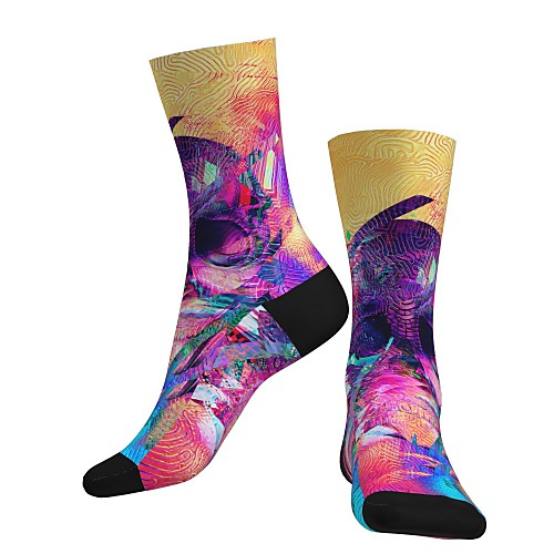 

Crew Socks Compression Socks Calf Socks Athletic Sports Socks Cycling Socks Women's Men's Bike / Cycling Breathable Soft Comfortable 1 Pair Skull Cotton Purple S M L / Stretchy / Halloween