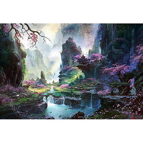 

1000 pcs Floral Theme Scenic Forest Jigsaw Puzzle Adult Puzzle Jumbo Wooden Adults' Toy Gift