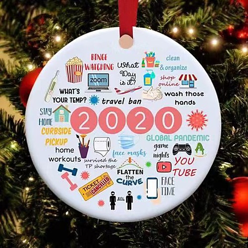 

Christmas Decorations Clearance 2020 A Year to Remember Christmas Ornament Christmas Quarantine Gift Christmas Tree Pendant Tree Decoration Pandemic Ornament