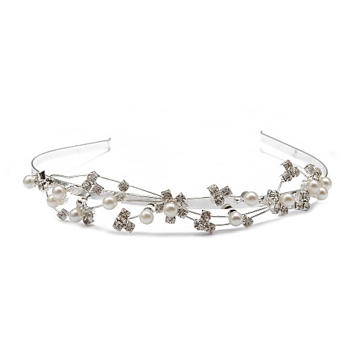 

Rhinestone / Alloy Headbands / Headpiece with Rhinestone / Faux Pearl 1 Piece Wedding Headpiece