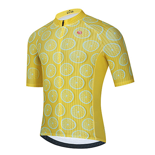 

21Grams Men's Short Sleeve Cycling Jersey Yellow Fruit Bike Jersey Top Mountain Bike MTB Road Bike Cycling Breathable Quick Dry Sports Clothing Apparel / Stretchy / Athletic