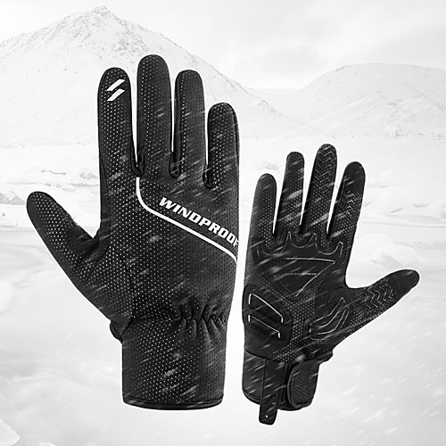 

Bike Gloves / Cycling Gloves Touch Gloves Anti-Slip Wearable Motor Bike Winter Sports Full Finger Gloves Sports Gloves Black for Adults' Road Cycling Cycling / Bike