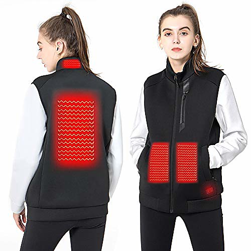 

women's heated vest lightweight slim fit insulated usb electric heating winter vest (power bank not included) (xl)