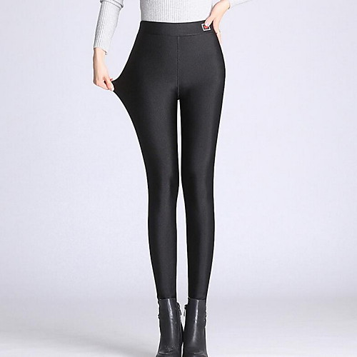 

Women's Casual Pants Pants Solid Colored Full Length Black
