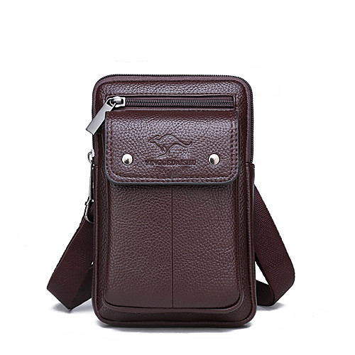 

Men's Bags Fanny Pack Daily Bum Bag Black Brown